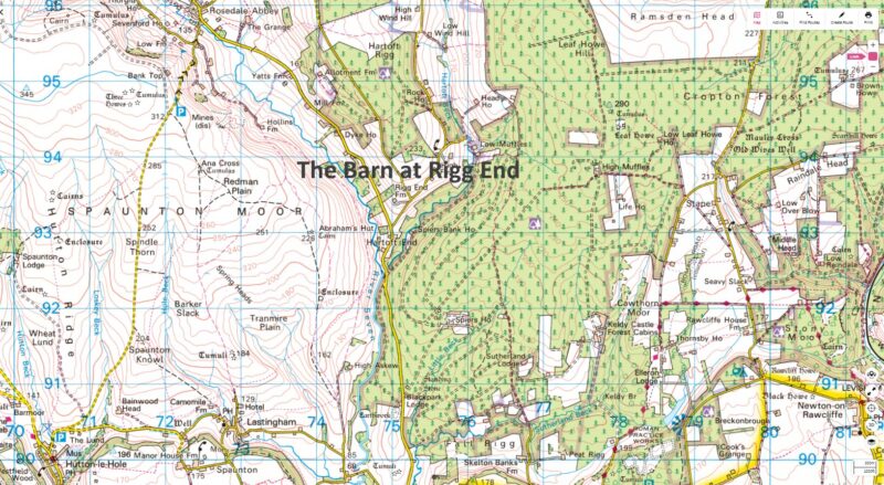 OS Maps - The Barn at Rigg End
